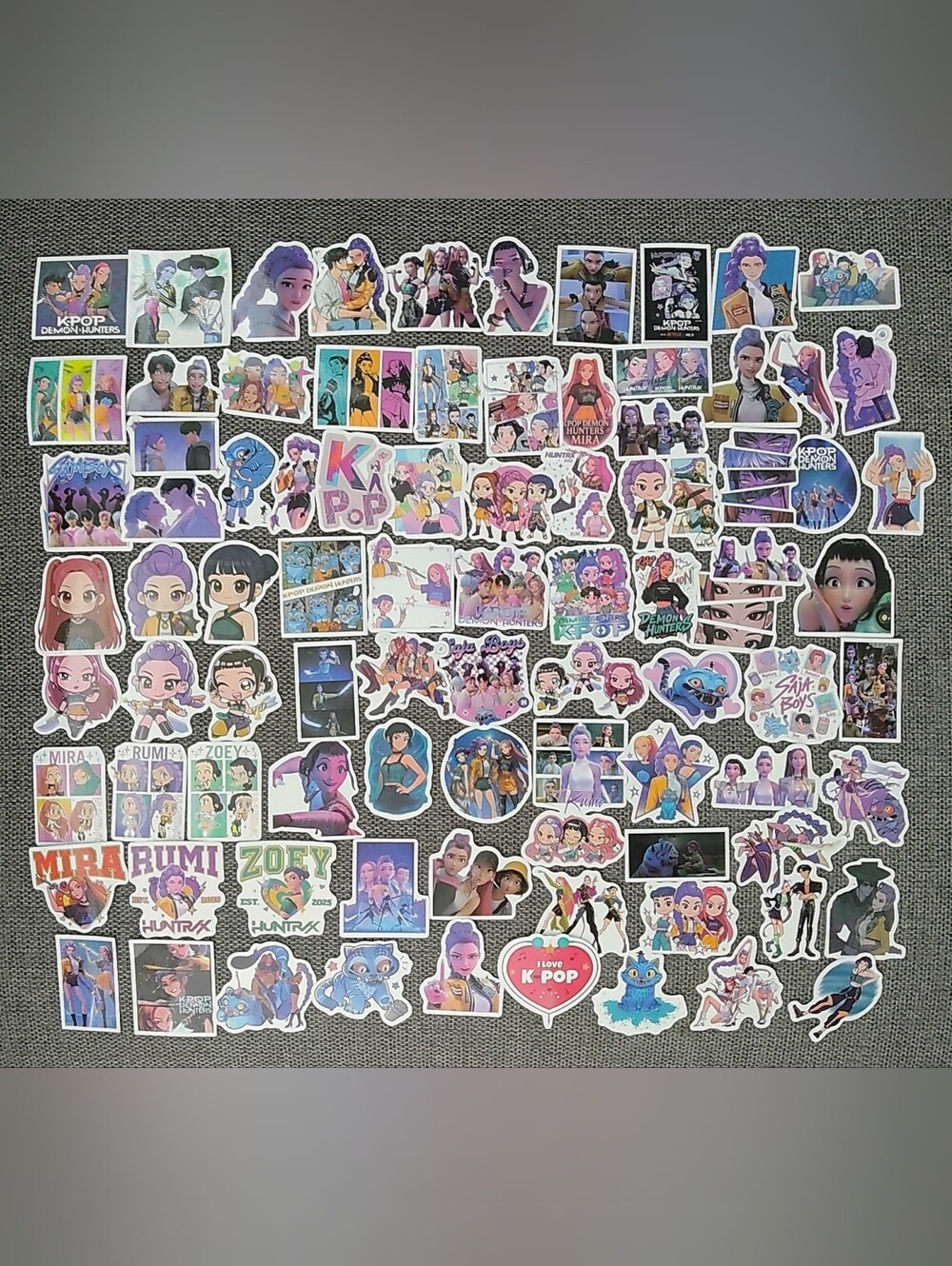 [New] Kpop Demon Hunters Stickers 88 Pieces - Huntrix Rumi Kids Birthday Party